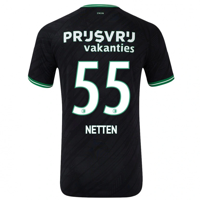 DanxenキッズLuc Netten#55黒緑アウェイシャツ2024/25ジャージーユニフォーム