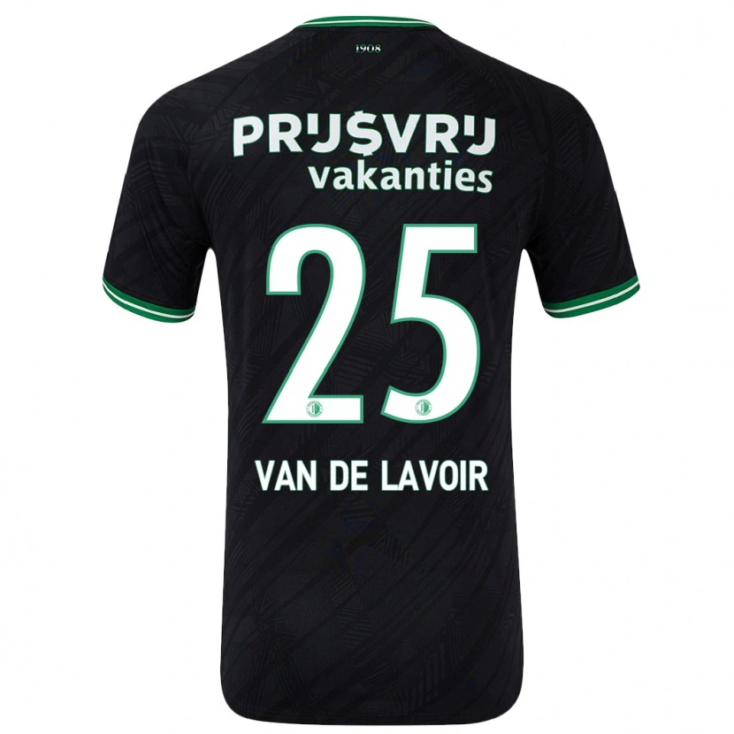 DanxenキッズRomeé Van De Lavoir#25黒緑アウェイシャツ2024/25ジャージーユニフォーム