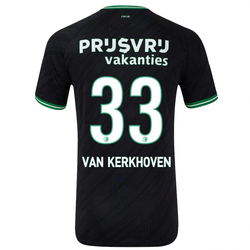 DanxenキッズElla Van Kerkhoven#33黒緑アウェイシャツ2024/25ジャージーユニフォーム