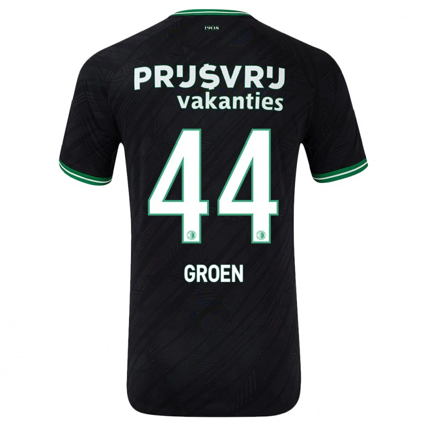 DanxenキッズNesto Groen#44黒緑アウェイシャツ2024/25ジャージーユニフォーム