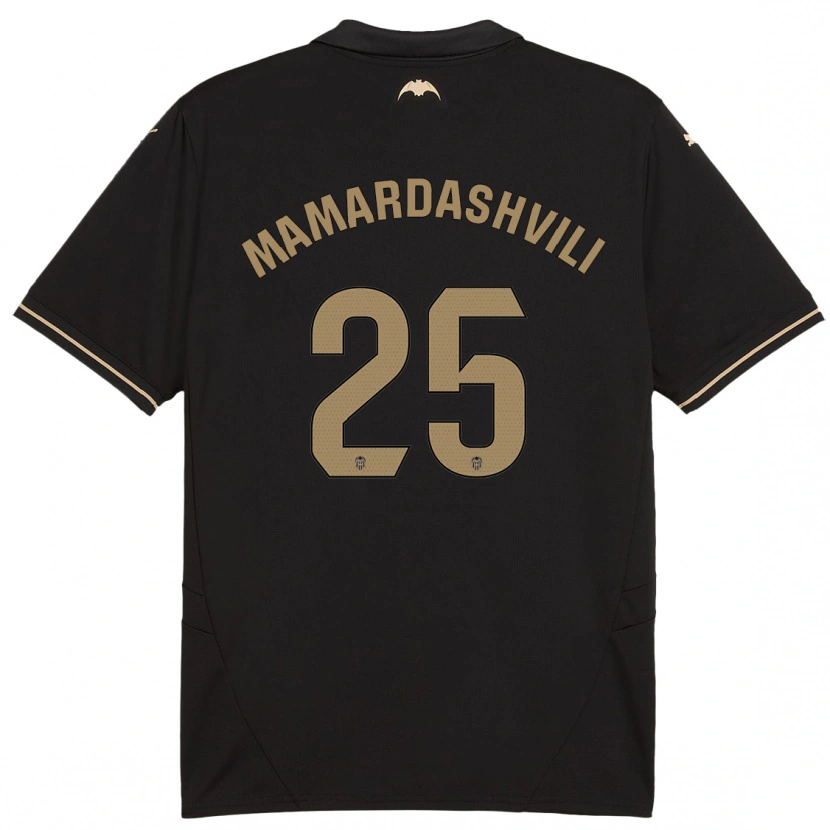 Danxenキッズギオルギ・ママルダシュヴィリ#25黒アウェイシャツ2024/25ジャージーユニフォーム