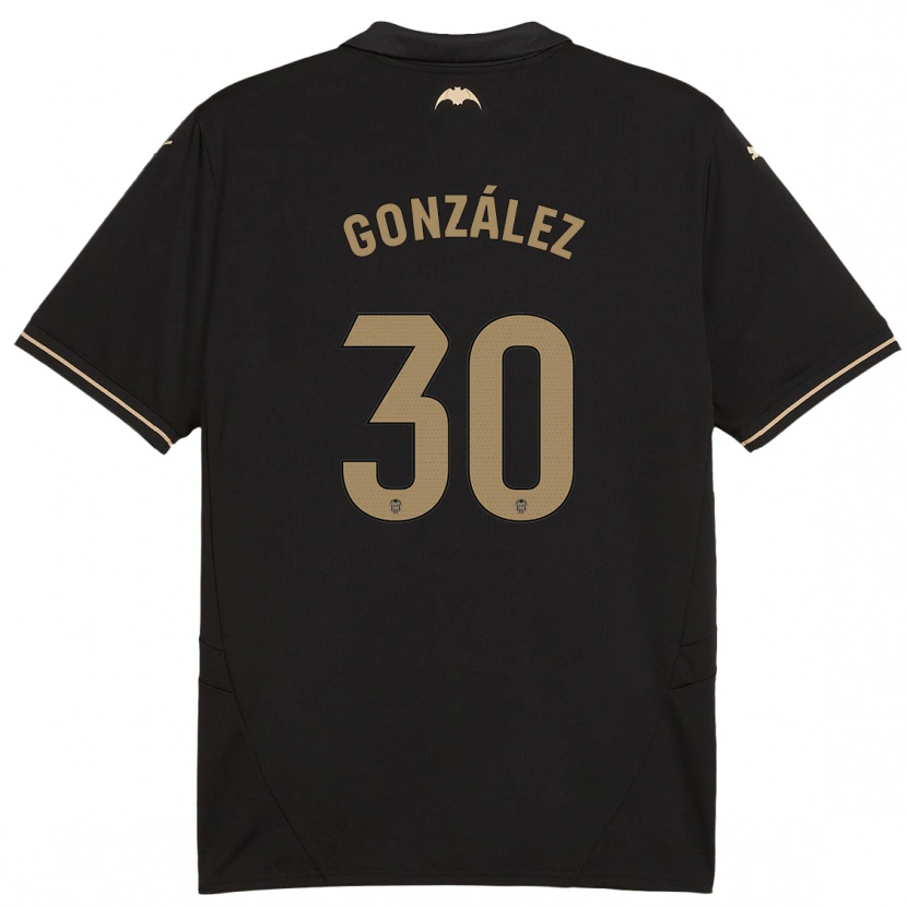 Danxenキッズウーゴ・ゴンサレス#30黒アウェイシャツ2024/25ジャージーユニフォーム