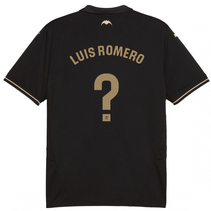 DanxenキッズLuis Romero#0黒アウェイシャツ2024/25ジャージーユニフォーム