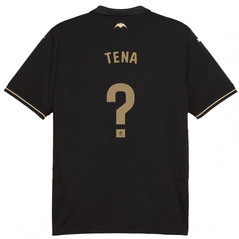 DanxenキッズJavier Tena#0黒アウェイシャツ2024/25ジャージーユニフォーム