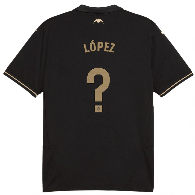 DanxenキッズPablo López#0黒アウェイシャツ2024/25ジャージーユニフォーム