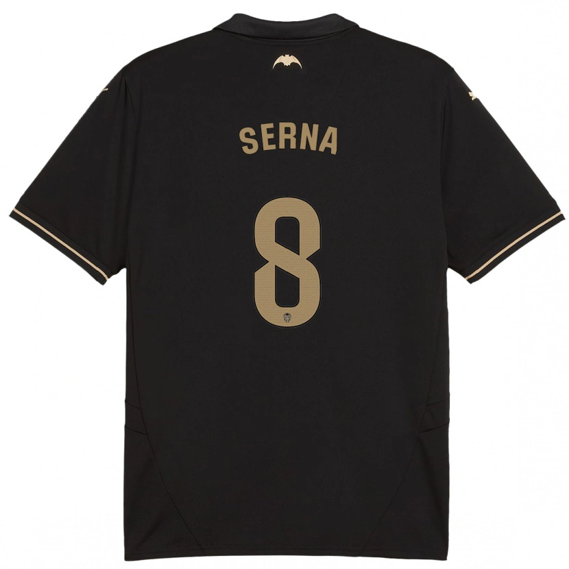 DanxenキッズLiced Serna#8黒アウェイシャツ2024/25ジャージーユニフォーム