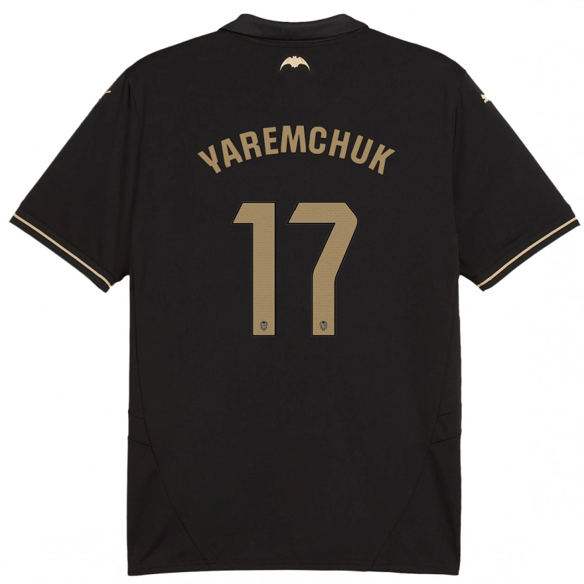 Danxenキッズロマン・ヤレムチュク#17黒アウェイシャツ2024/25ジャージーユニフォーム