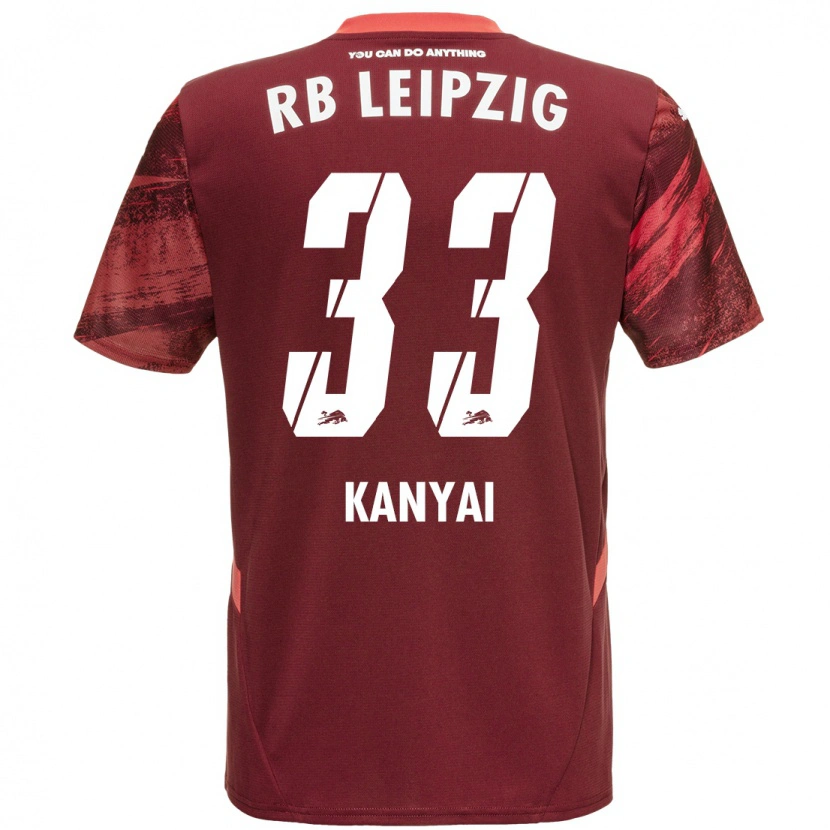 DanxenキッズJanos Kanyai#33ブルゴーニュアウェイシャツ2024/25ジャージーユニフォーム