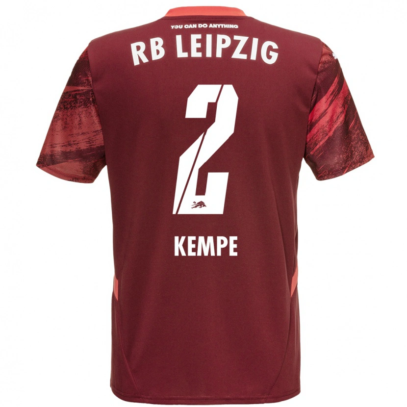 DanxenキッズFrederike Kempe#2ブルゴーニュアウェイシャツ2024/25ジャージーユニフォーム