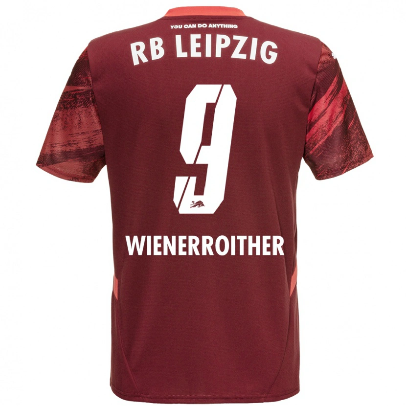DanxenキッズKatja Wienerroither#9ブルゴーニュアウェイシャツ2024/25ジャージーユニフォーム