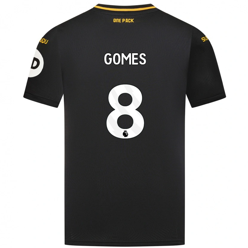 DanxenキッズJoão Gomes#8黒アウェイシャツ2024/25ジャージーユニフォーム