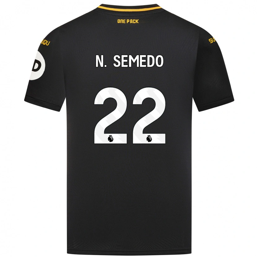 Danxenキッズネルソン・セメド#22黒アウェイシャツ2024/25ジャージーユニフォーム