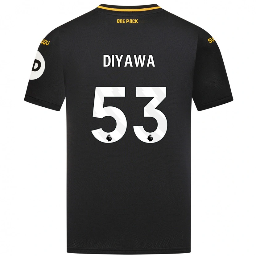 Danxenキッズアーロン・ケト・ディヤワ#53黒アウェイシャツ2024/25ジャージーユニフォーム
