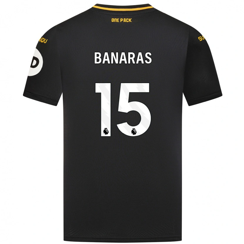 Danxenキッズレイラ・バナーラス#15黒アウェイシャツ2024/25ジャージーユニフォーム