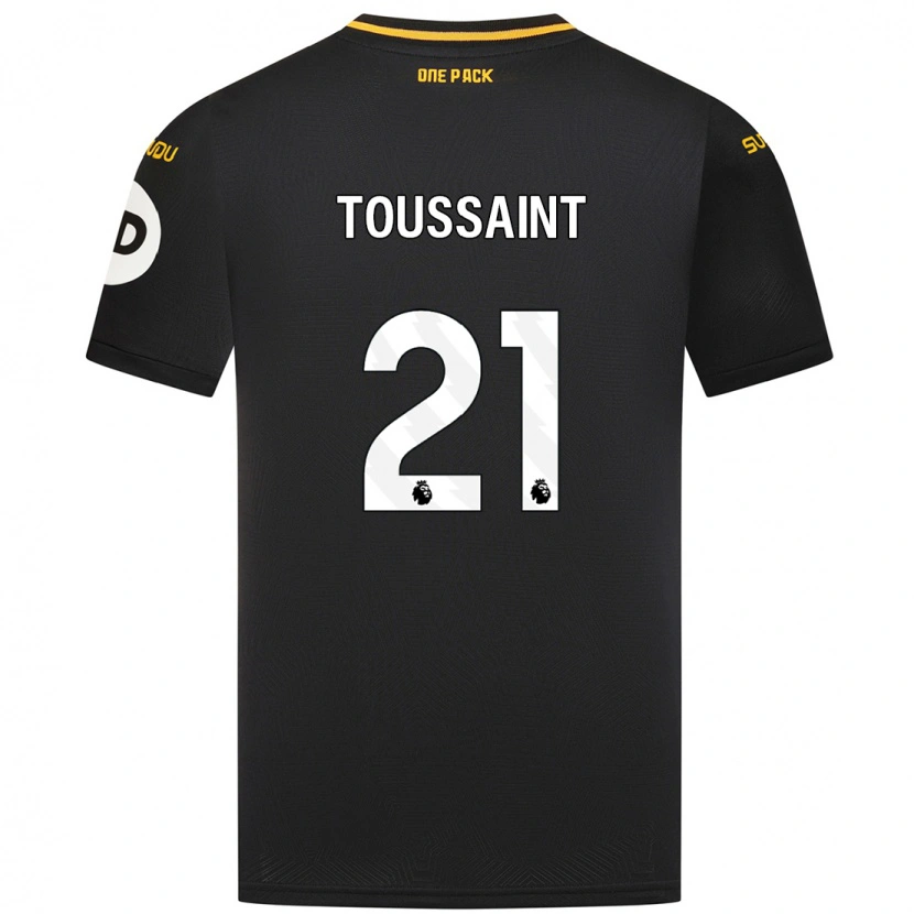 DanxenキッズDestiney Toussaint#21黒アウェイシャツ2024/25ジャージーユニフォーム