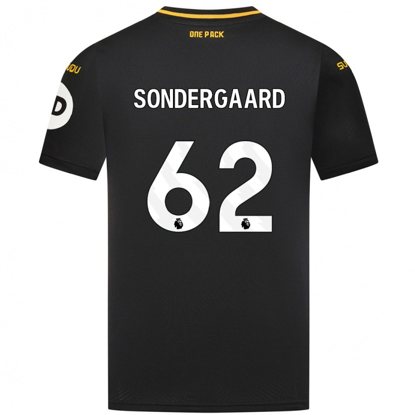 Danxenキッズアンドレアス・ソンダーガード#62黒アウェイシャツ2024/25ジャージーユニフォーム