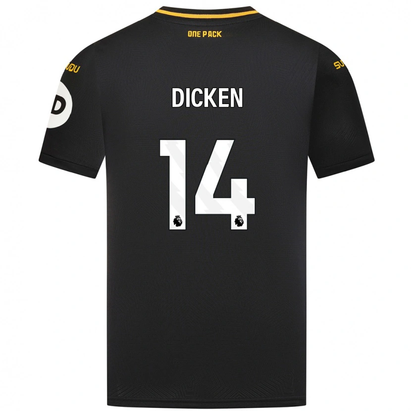 Danxenキッズエイミー・ディッケン#14黒アウェイシャツ2024/25ジャージーユニフォーム