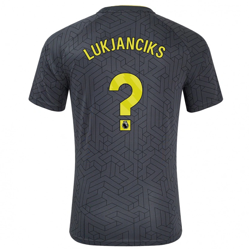 DanxenキッズDouglass Lukjanciks#0黒 黄アウェイシャツ2024/25ジャージーユニフォーム