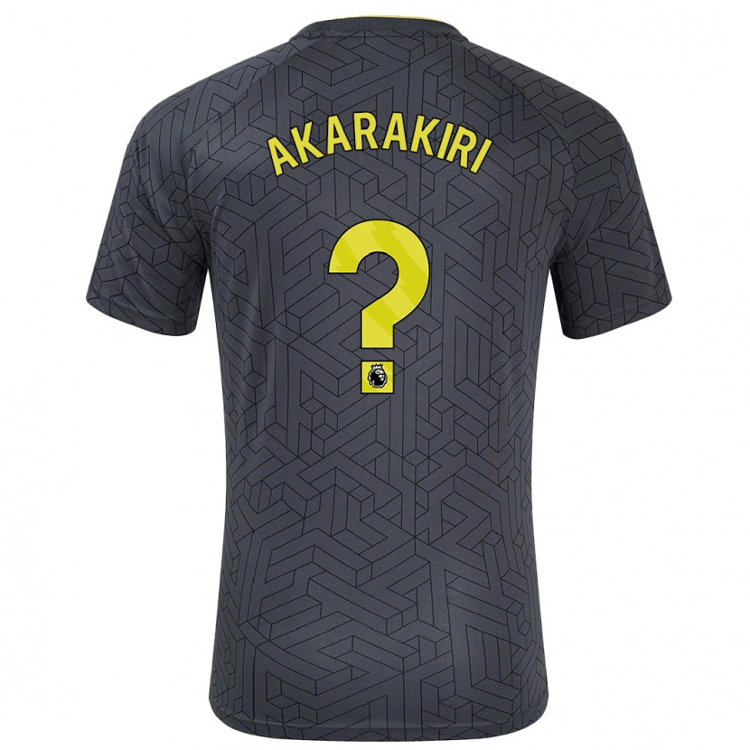 DanxenキッズDemi Akarakiri#0黒 黄アウェイシャツ2024/25ジャージーユニフォーム