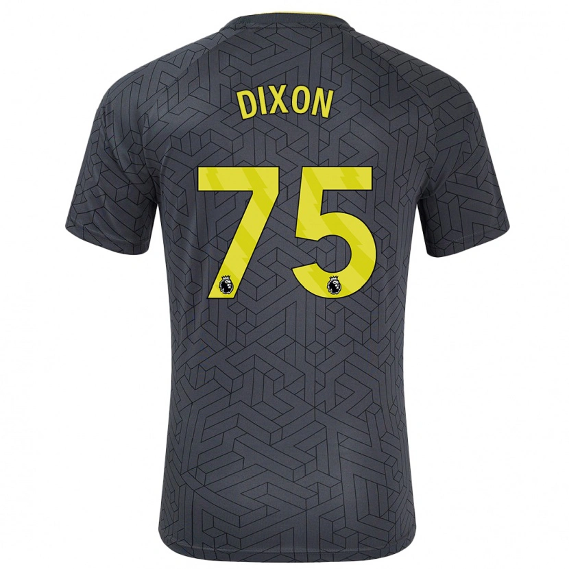 Danxenキッズローマンディクソン#75黒 黄アウェイシャツ2024/25ジャージーユニフォーム