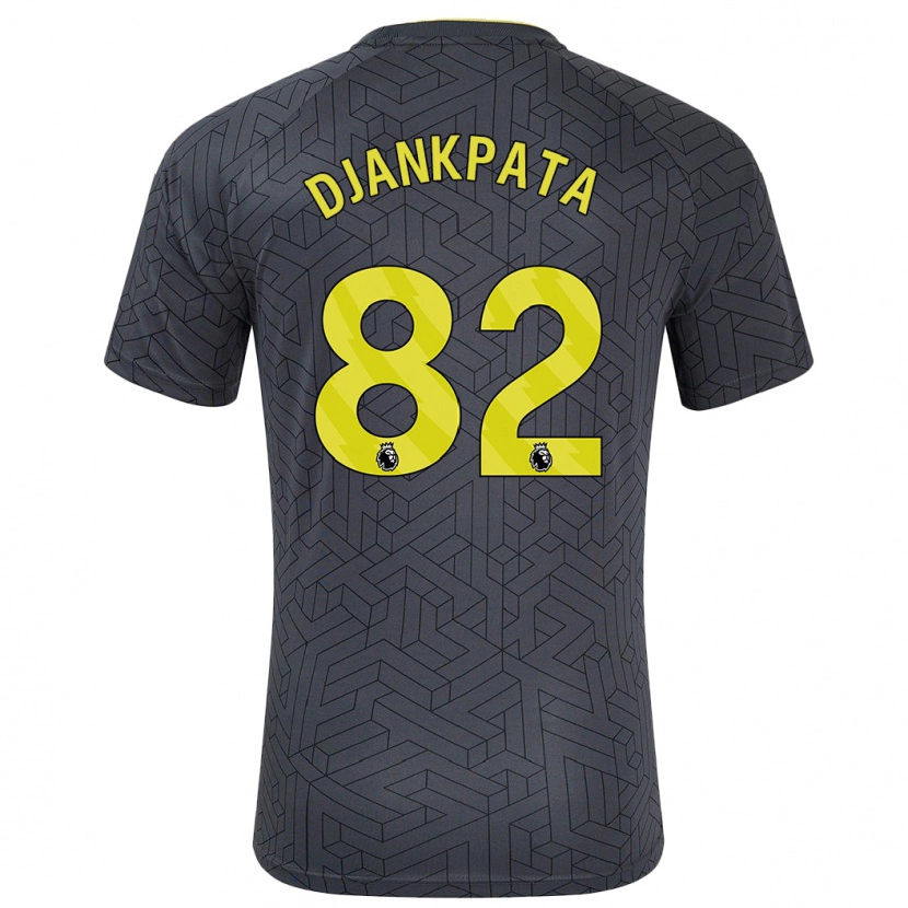 Danxenキッズハリド・ジャンクパタ#82黒 黄アウェイシャツ2024/25ジャージーユニフォーム