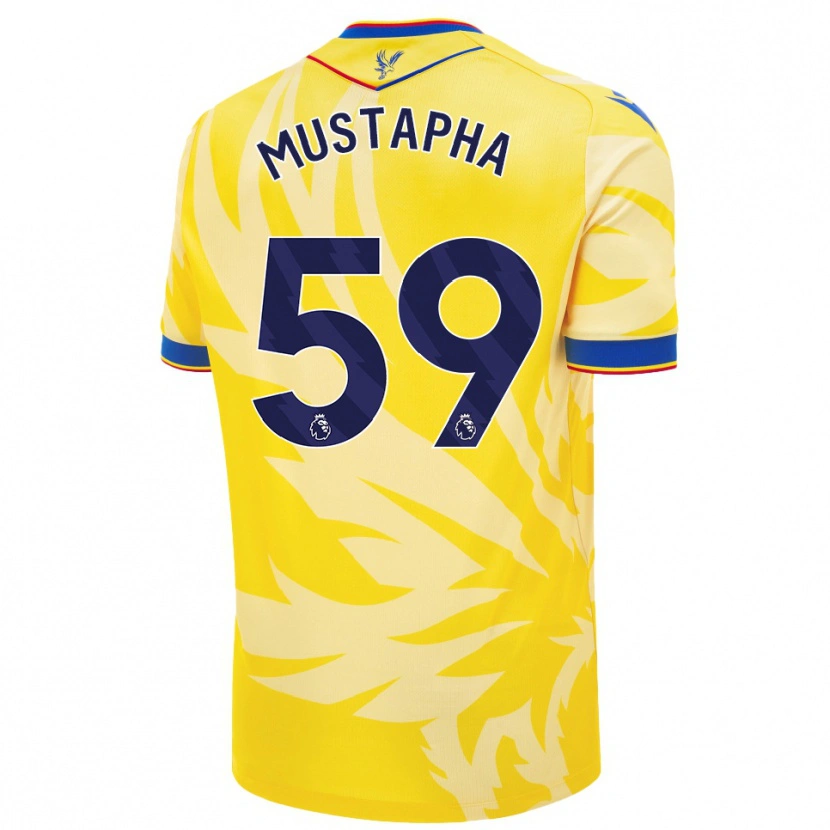 DanxenキッズHindolo Mustapha#59黄アウェイシャツ2024/25ジャージーユニフォーム