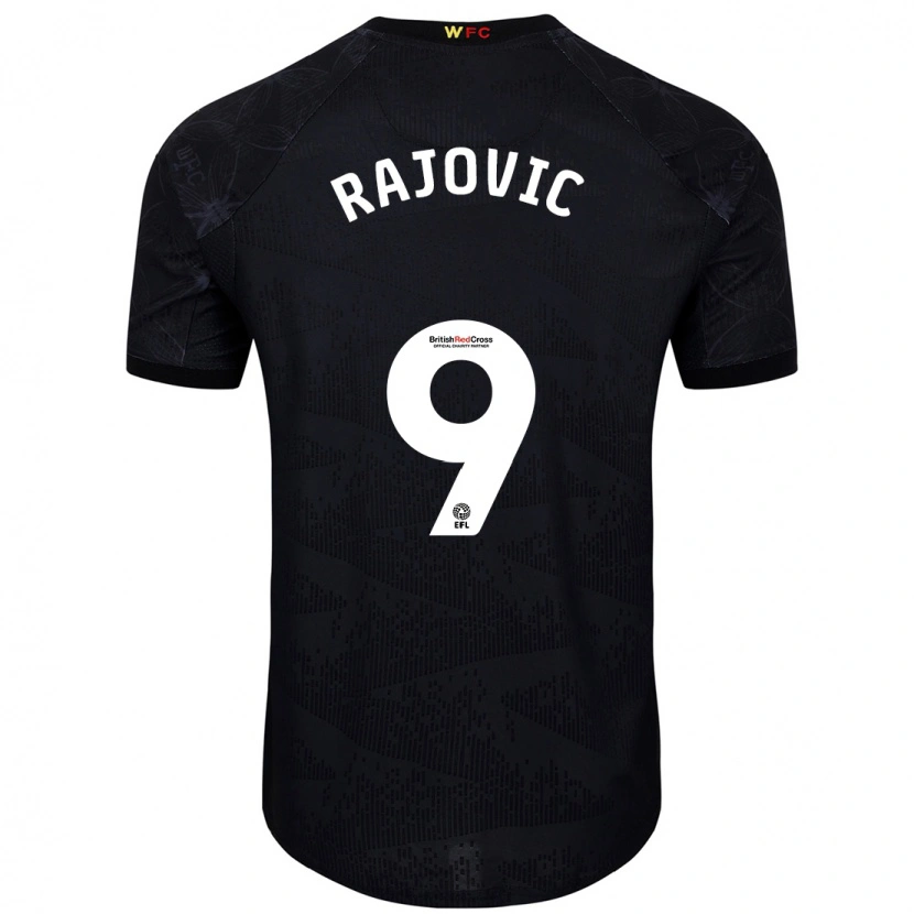 DanxenキッズMileta Rajovic#9黒 白アウェイシャツ2024/25ジャージーユニフォーム
