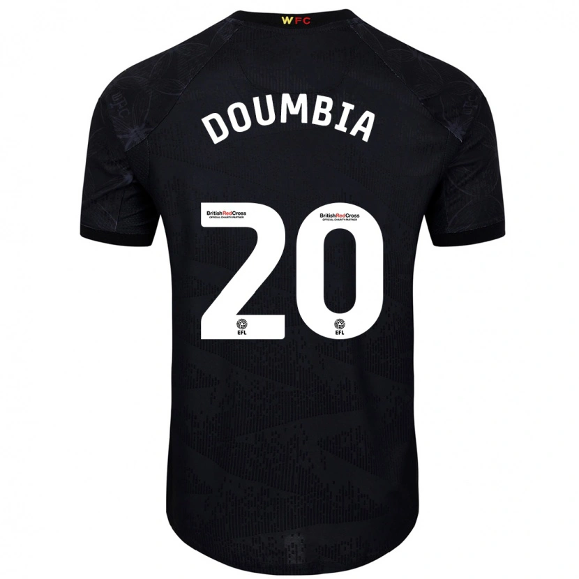 Danxenキッズママドゥ・ドゥンビア#20黒 白アウェイシャツ2024/25ジャージーユニフォーム