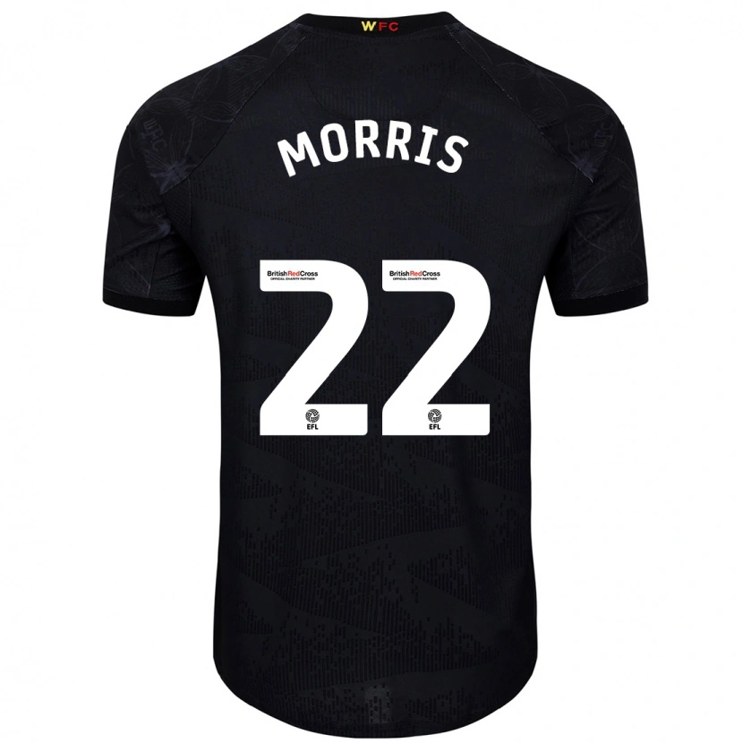 DanxenキッズJames Morris#22黒 白アウェイシャツ2024/25ジャージーユニフォーム
