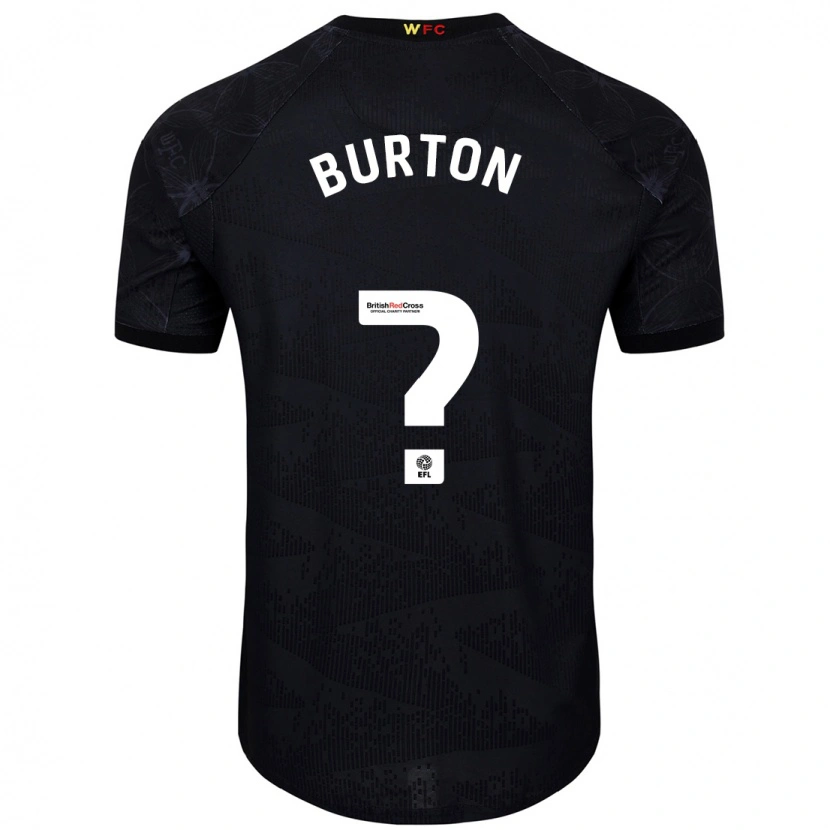 DanxenキッズAaron Burton#0黒 白アウェイシャツ2024/25ジャージーユニフォーム