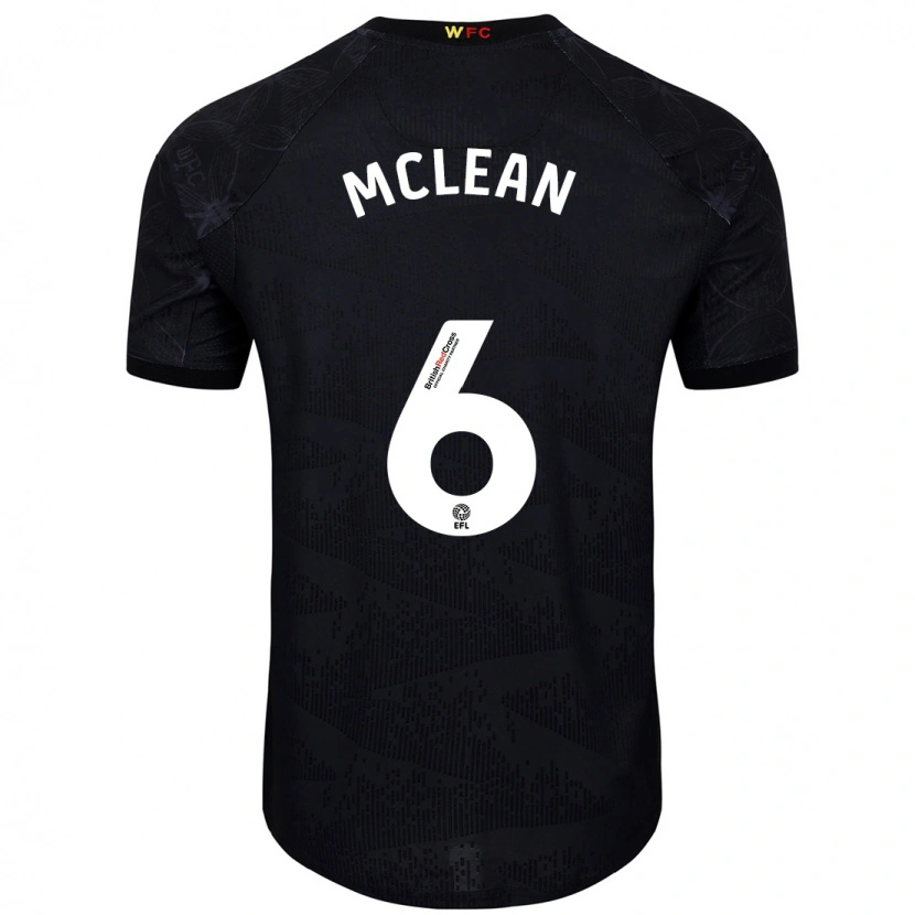 DanxenキッズSophie Mclean#6黒 白アウェイシャツ2024/25ジャージーユニフォーム
