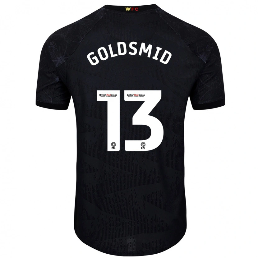 DanxenキッズJacqui Goldsmid#13黒 白アウェイシャツ2024/25ジャージーユニフォーム