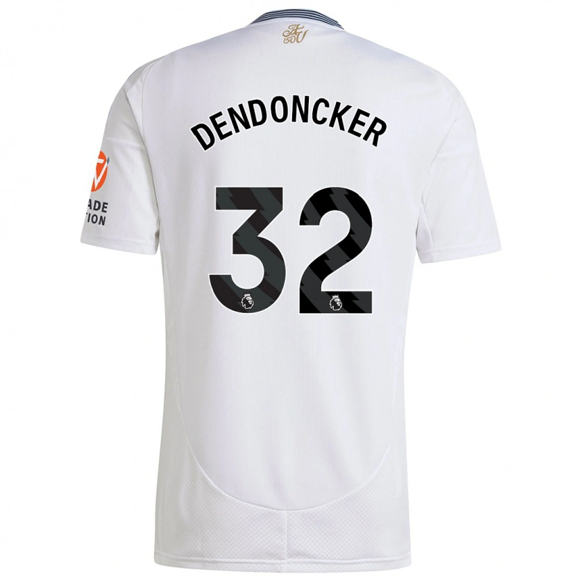 Danxenキッズレアンデル・デンドンケル#32白アウェイシャツ2024/25ジャージーユニフォーム