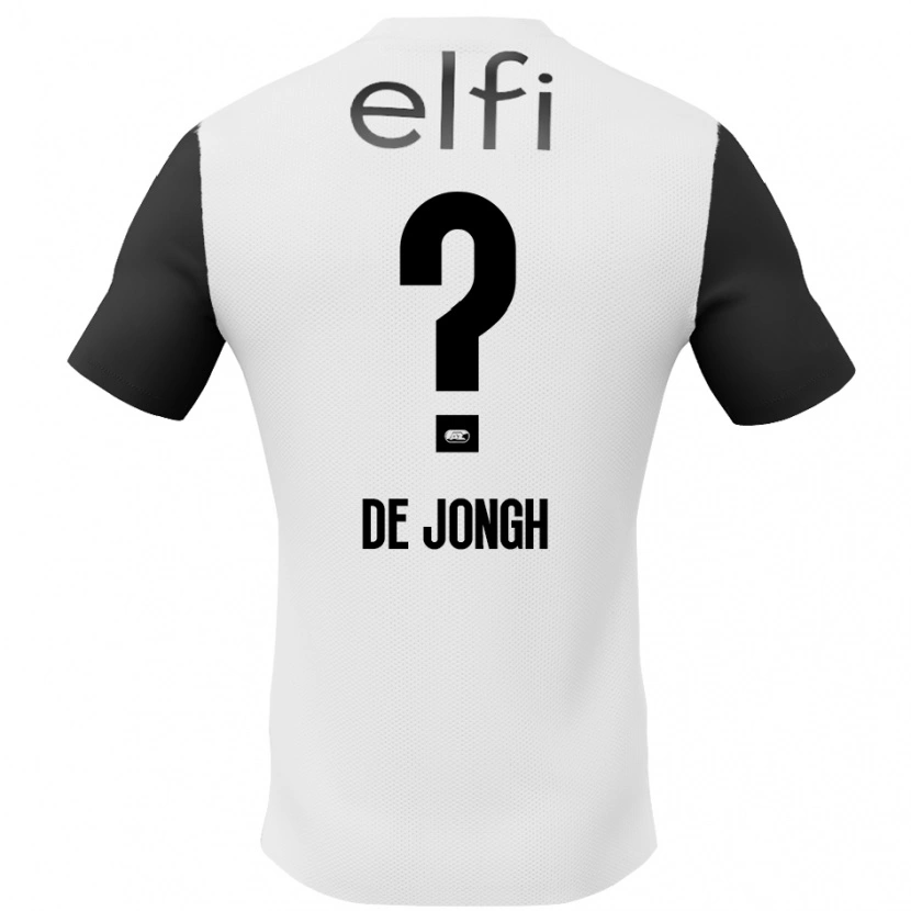 DanxenキッズIain De Jongh#0白 黒アウェイシャツ2024/25ジャージーユニフォーム
