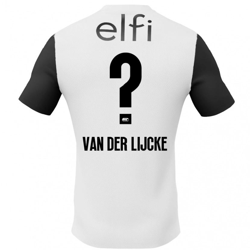 DanxenキッズDonny Van Der Lijcke#0白 黒アウェイシャツ2024/25ジャージーユニフォーム