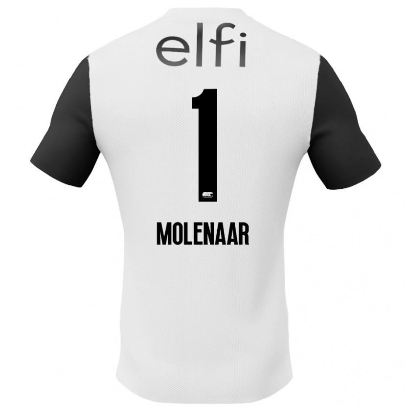 DanxenキッズFinn Molenaar#1白 黒アウェイシャツ2024/25ジャージーユニフォーム