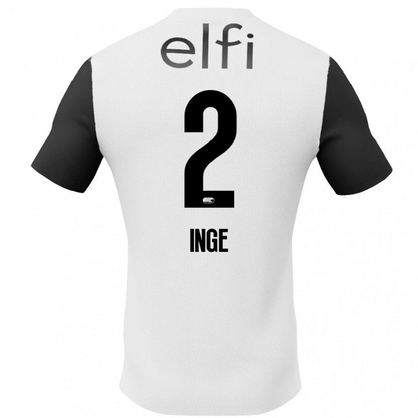 DanxenキッズKiani Inge#2白 黒アウェイシャツ2024/25ジャージーユニフォーム