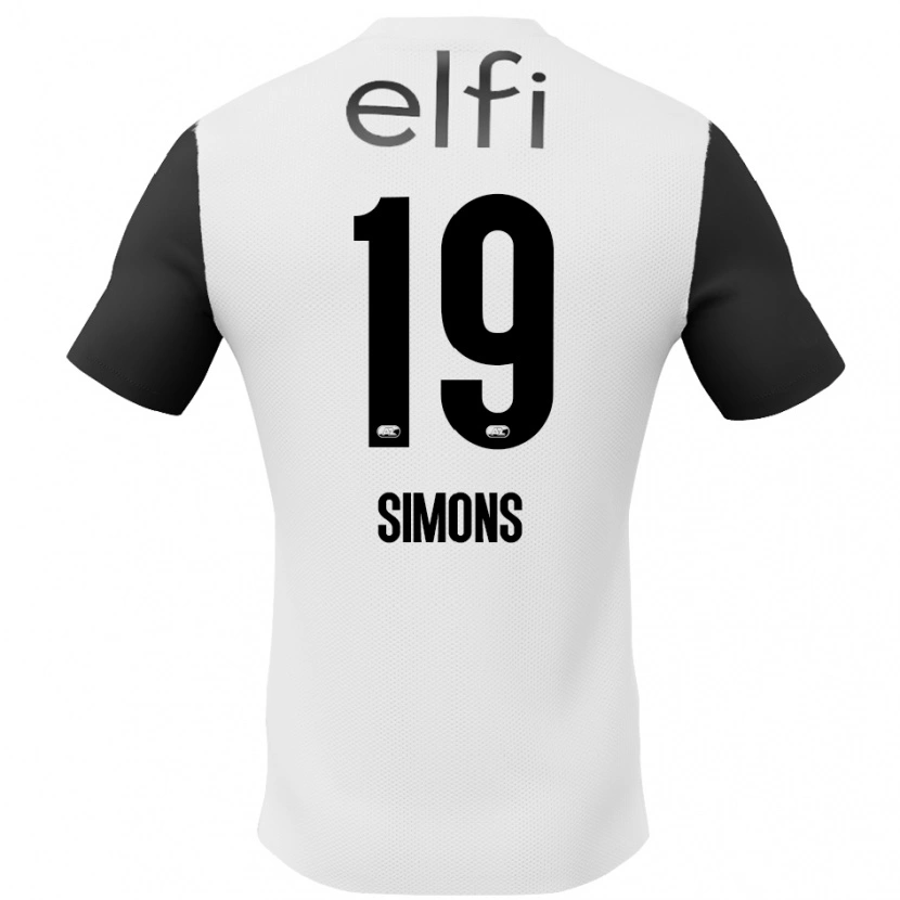 DanxenキッズSaviola Simons#19白 黒アウェイシャツ2024/25ジャージーユニフォーム