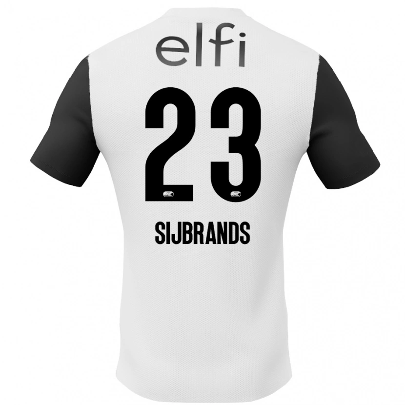 DanxenキッズJulian Sijbrands#23白 黒アウェイシャツ2024/25ジャージーユニフォーム