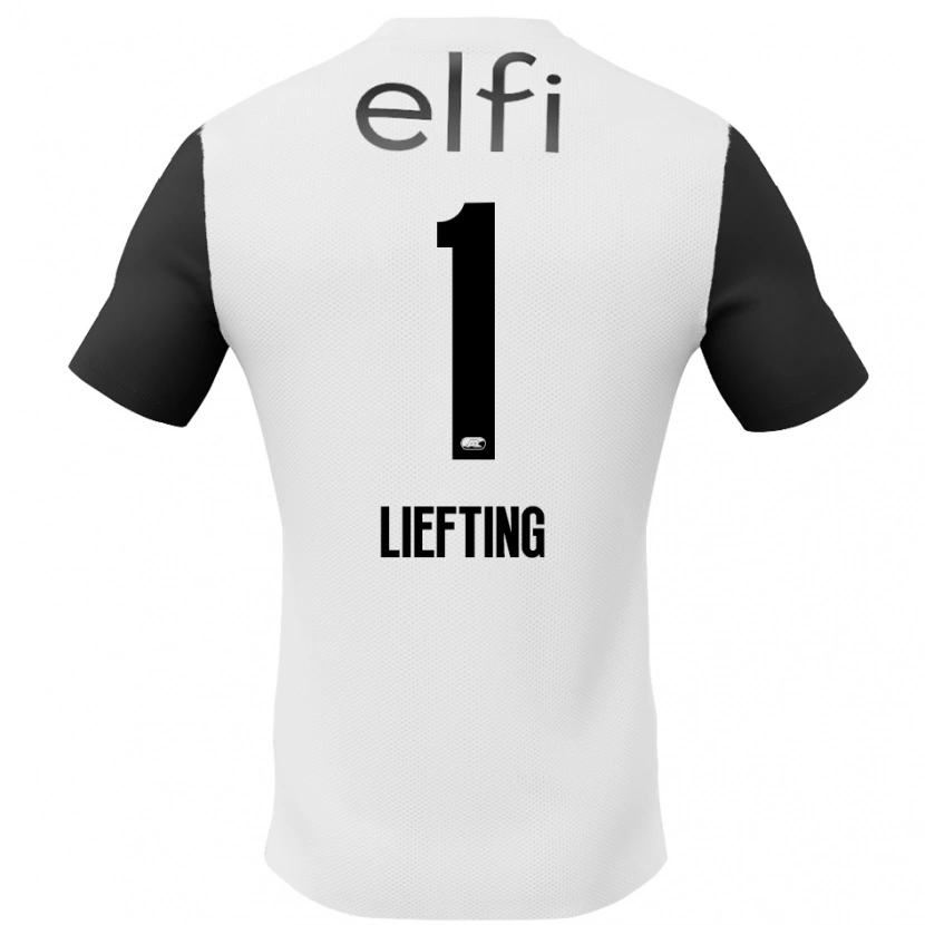 DanxenキッズFemke Liefting#1白 黒アウェイシャツ2024/25ジャージーユニフォーム