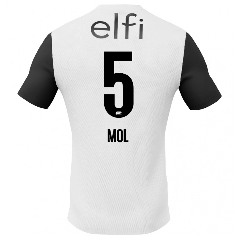 DanxenキッズCamie Mol#5白 黒アウェイシャツ2024/25ジャージーユニフォーム