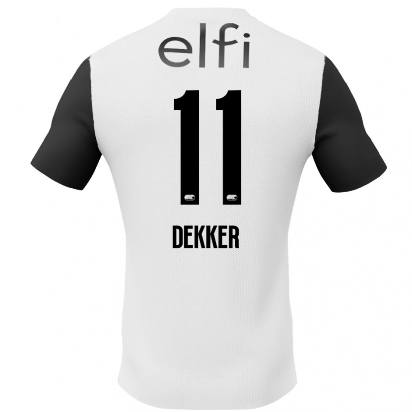 DanxenキッズIsabella Dekker#11白 黒アウェイシャツ2024/25ジャージーユニフォーム