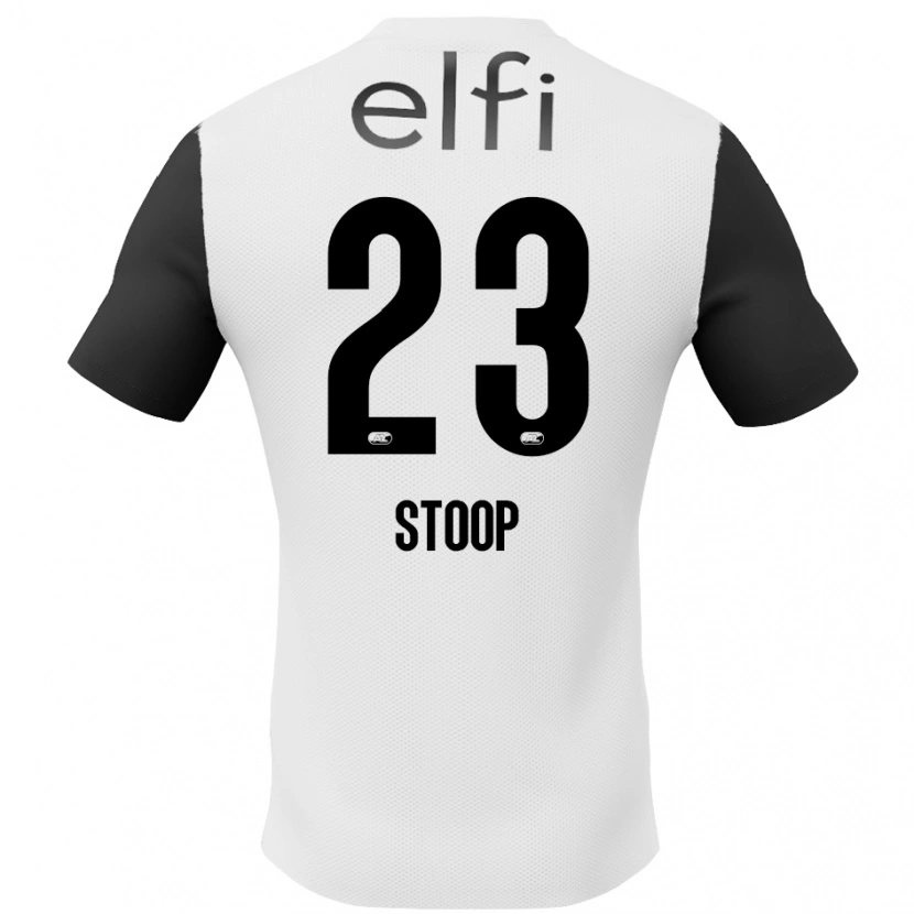 DanxenキッズMaudy Stoop#23白 黒アウェイシャツ2024/25ジャージーユニフォーム