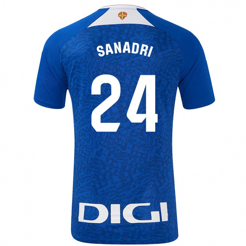 DanxenキッズSanadri#24ロイヤルブルーアウェイシャツ2024/25ジャージーユニフォーム
