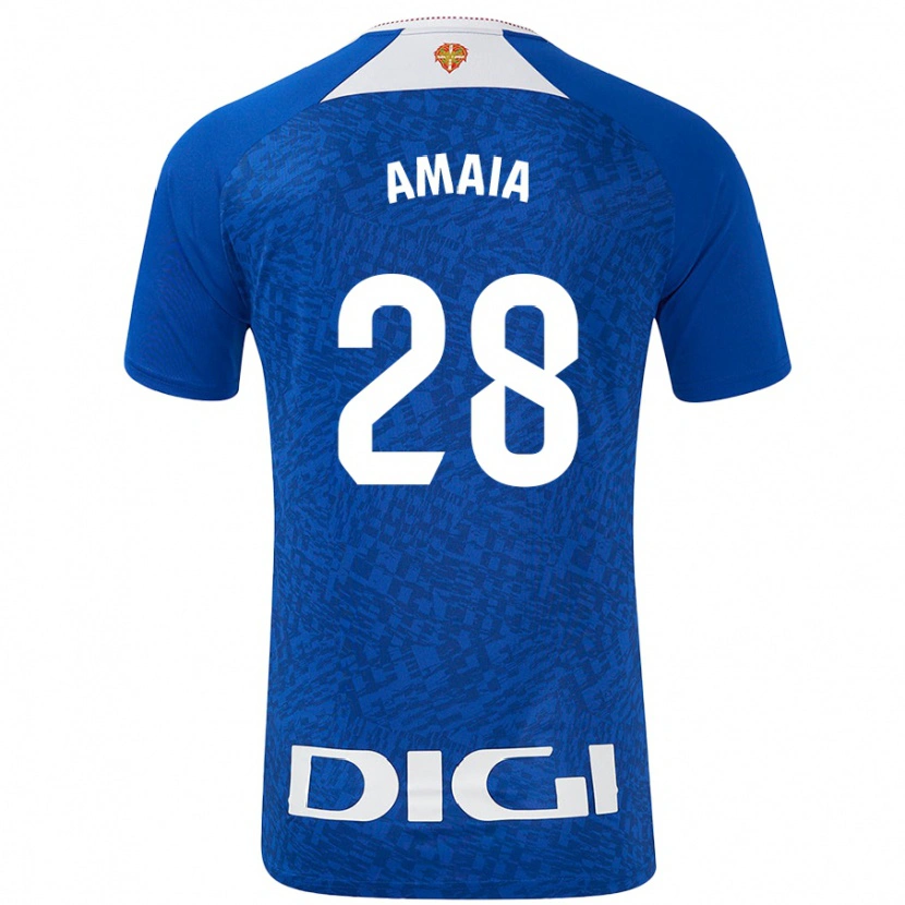 Danxenキッズアマイア・マルティネス・デ・ラ・ペーニャ#28ロイヤルブルーアウェイシャツ2024/25ジャージーユニフォーム