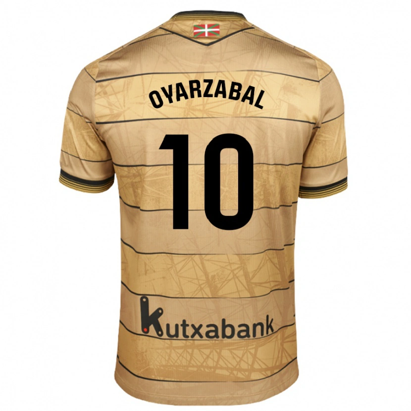 Danxenキッズミケル・オヤルサバル#10ブラウンアウェイシャツ2024/25ジャージーユニフォーム