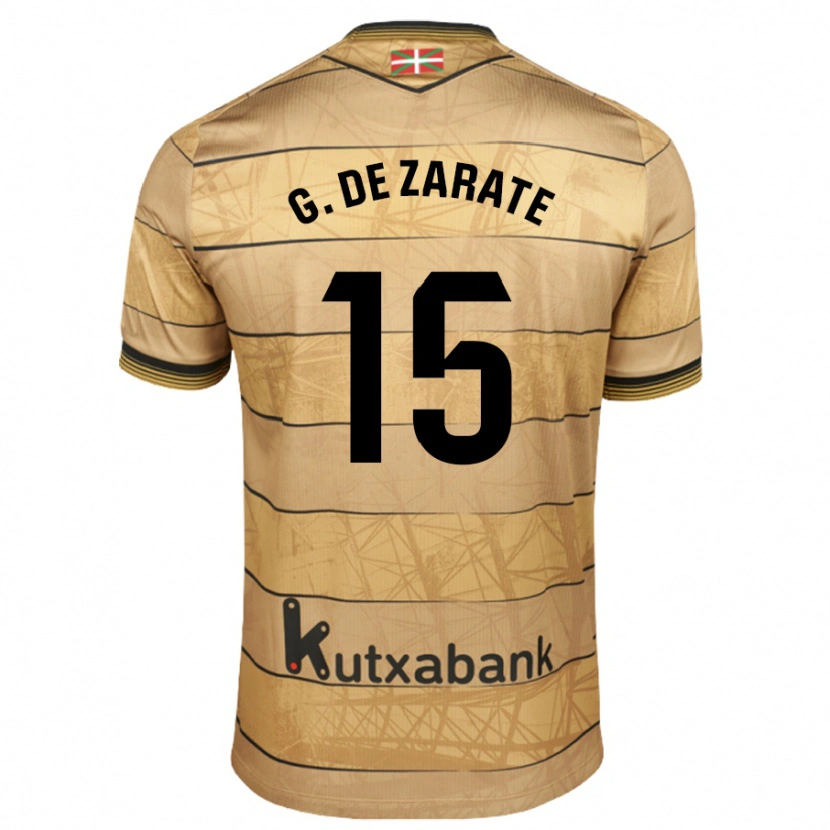 Danxenキッズウルコ・ゴンサレス・デ・サラテ#15ブラウンアウェイシャツ2024/25ジャージーユニフォーム