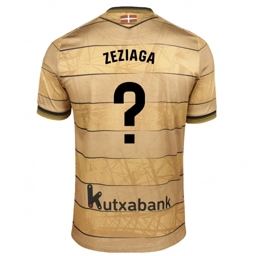DanxenキッズJokin Zeziaga#0ブラウンアウェイシャツ2024/25ジャージーユニフォーム