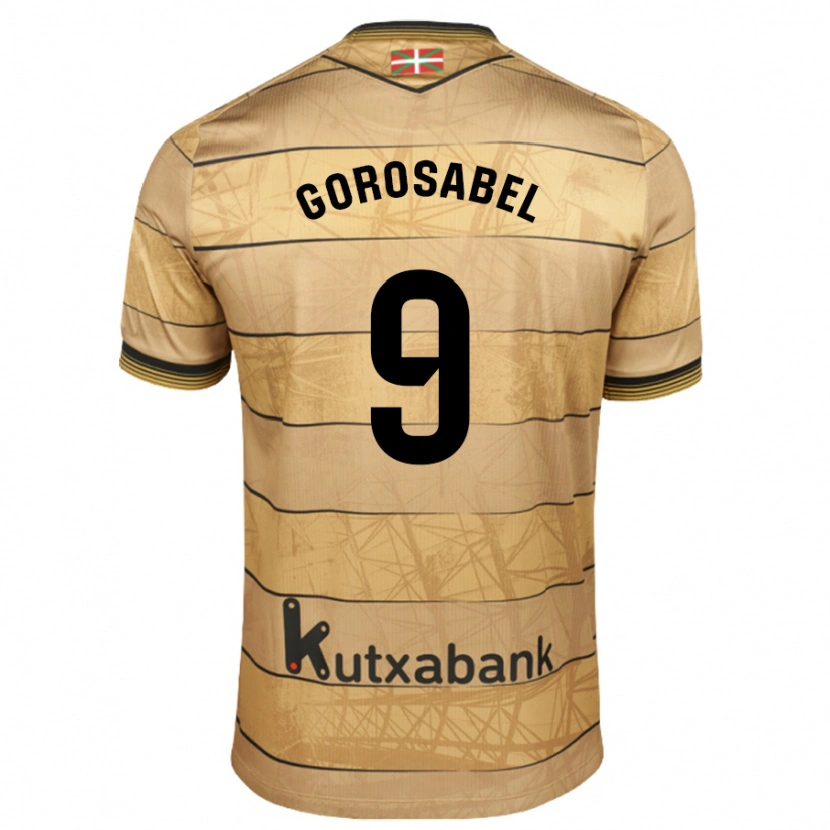 Danxenキッズジェイクス・ゴロサベル#9ブラウンアウェイシャツ2024/25ジャージーユニフォーム