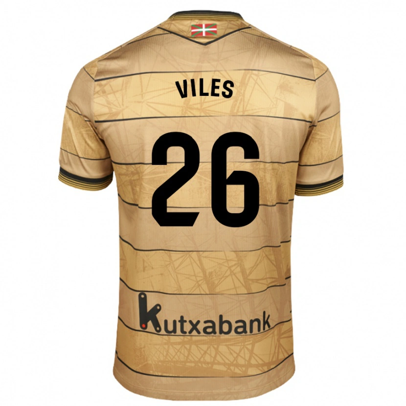 DanxenキッズElene Viles#26ブラウンアウェイシャツ2024/25ジャージーユニフォーム